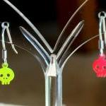Tiny Cute Neon Skull On St..