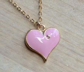Pink Heart Necklace